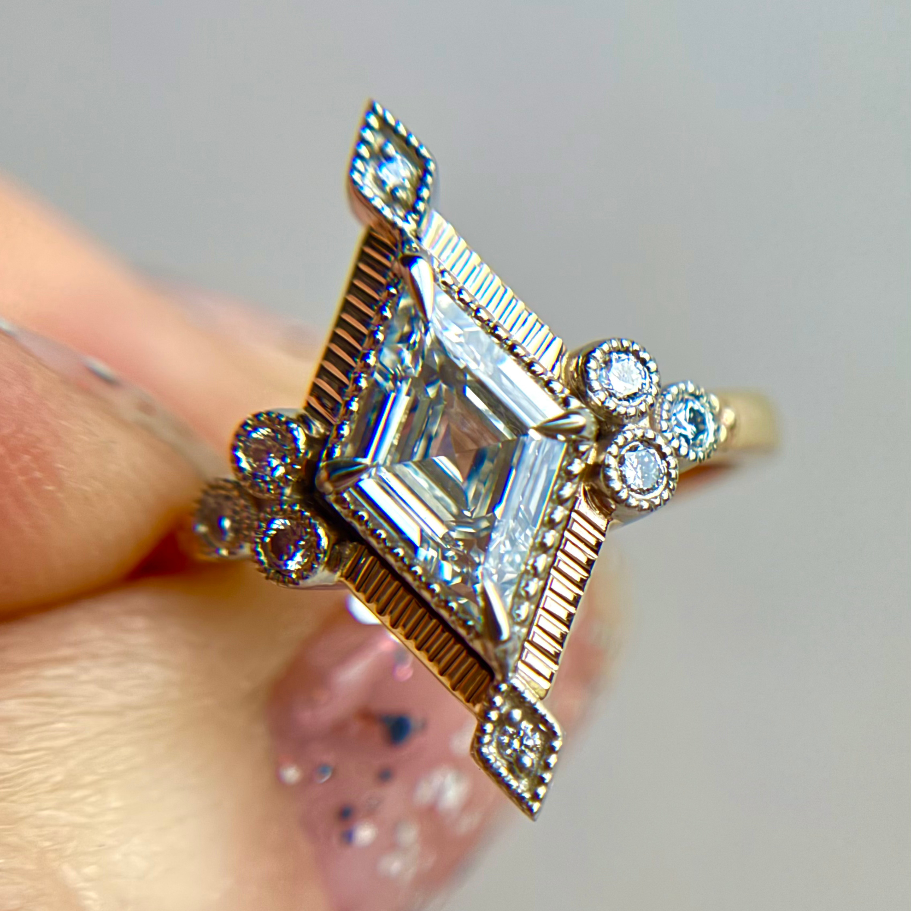 0.70ct Lozenge Step Cut <br><b> Jilian Maddin </b>| Mega Alloway Ring 2.0