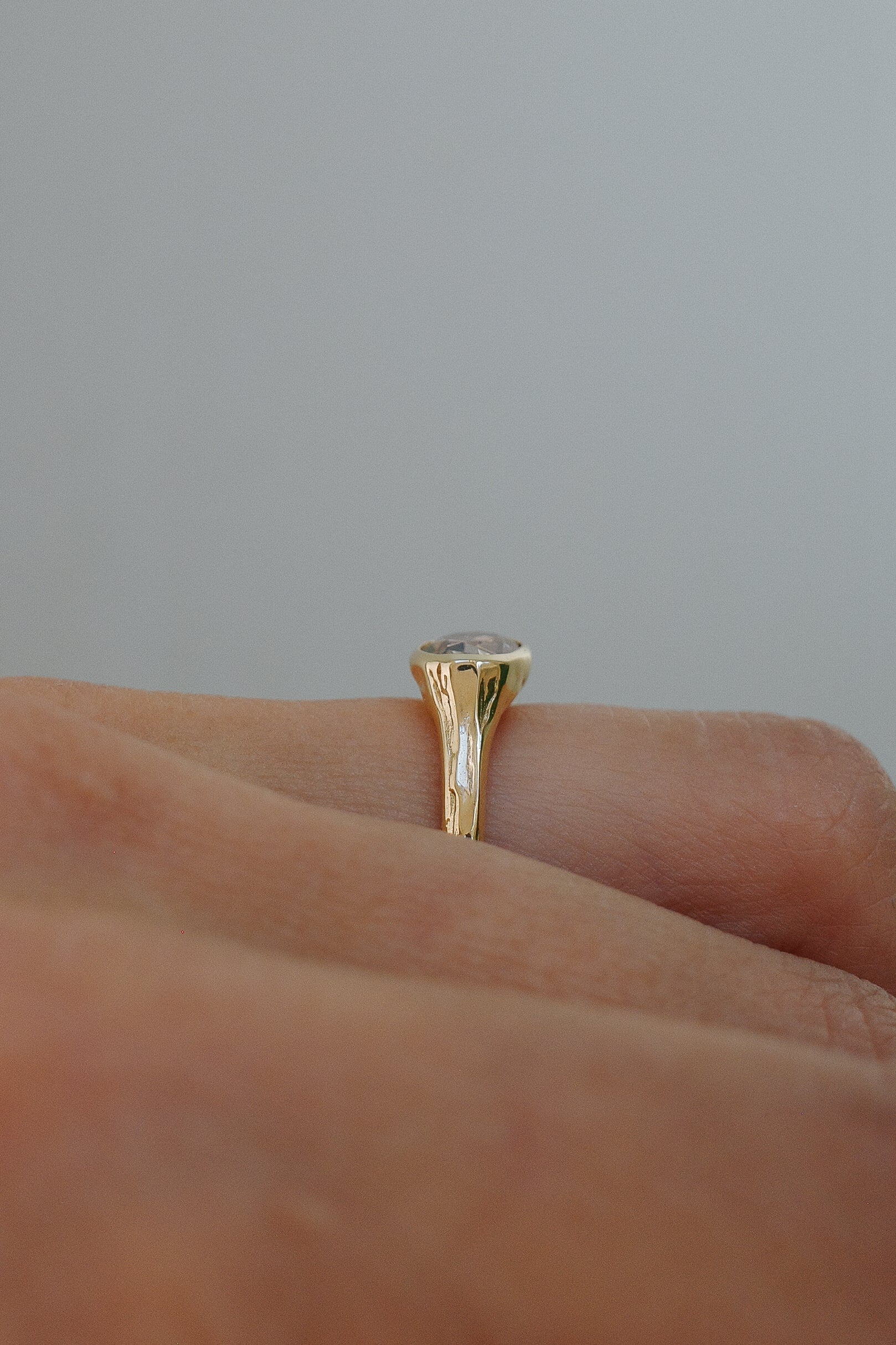 1.34ct Champagne Oval Brilliant <br><b>We Are Arrow</b> | Champagne Diamond Signet