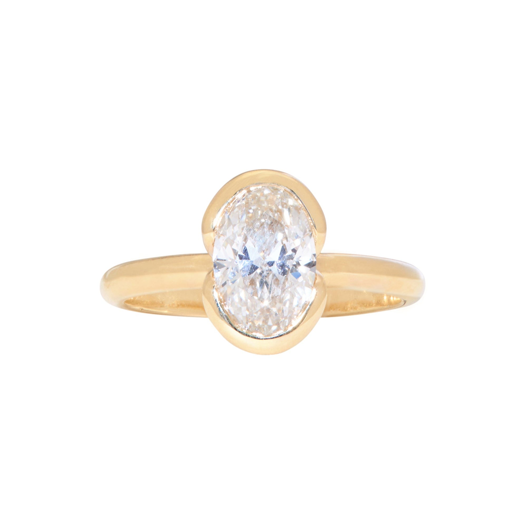 1.30ct Oval Brilliant <br><b> Emily Warden Designs </b>| Partial Bezel Ring