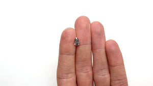1.02ct 8.24x5.25x3.31mm GIA SI2 Fancy Grey Pear Brilliant 26129-01