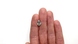 3.19ct 11.90x7.94x5.03mm GIA SI2 Fancy Grey Pear Brilliant 19547-01