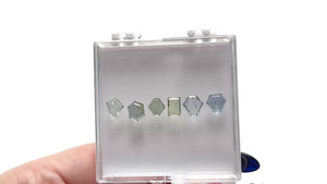 OFFLPAR 9.85cttw 6pc Portrait Cut Sapphire Parcel 23678-13