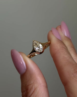 0.70ct Pear Brilliant <br><b> Maggi Simpkins </b> | Pear Skinny Signet Ring