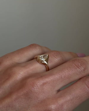 1.01ct Pear Brilliant <br><b> Maggi Simpkins </b> | Pear Skinny Signet Ring