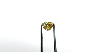 1.01ct 5.68x7.23x3.10mm GIA SI1 Fancy Deep Brownish Yellow Heart Brilliant 28350-01