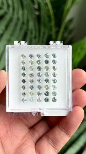 11.81cttw 40pc Round Brilliant Sapphire Parcel 23473-01
