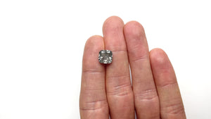 4.61ct 9.25x9.14x5.80mm GIA I3 Fancy Grey Cushion Brilliant 18859-01