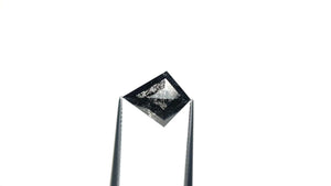 5.49ct 14.19x11.74x5.63mm GIA Fancy Dark Grey Kite Step Cut 27234-01
