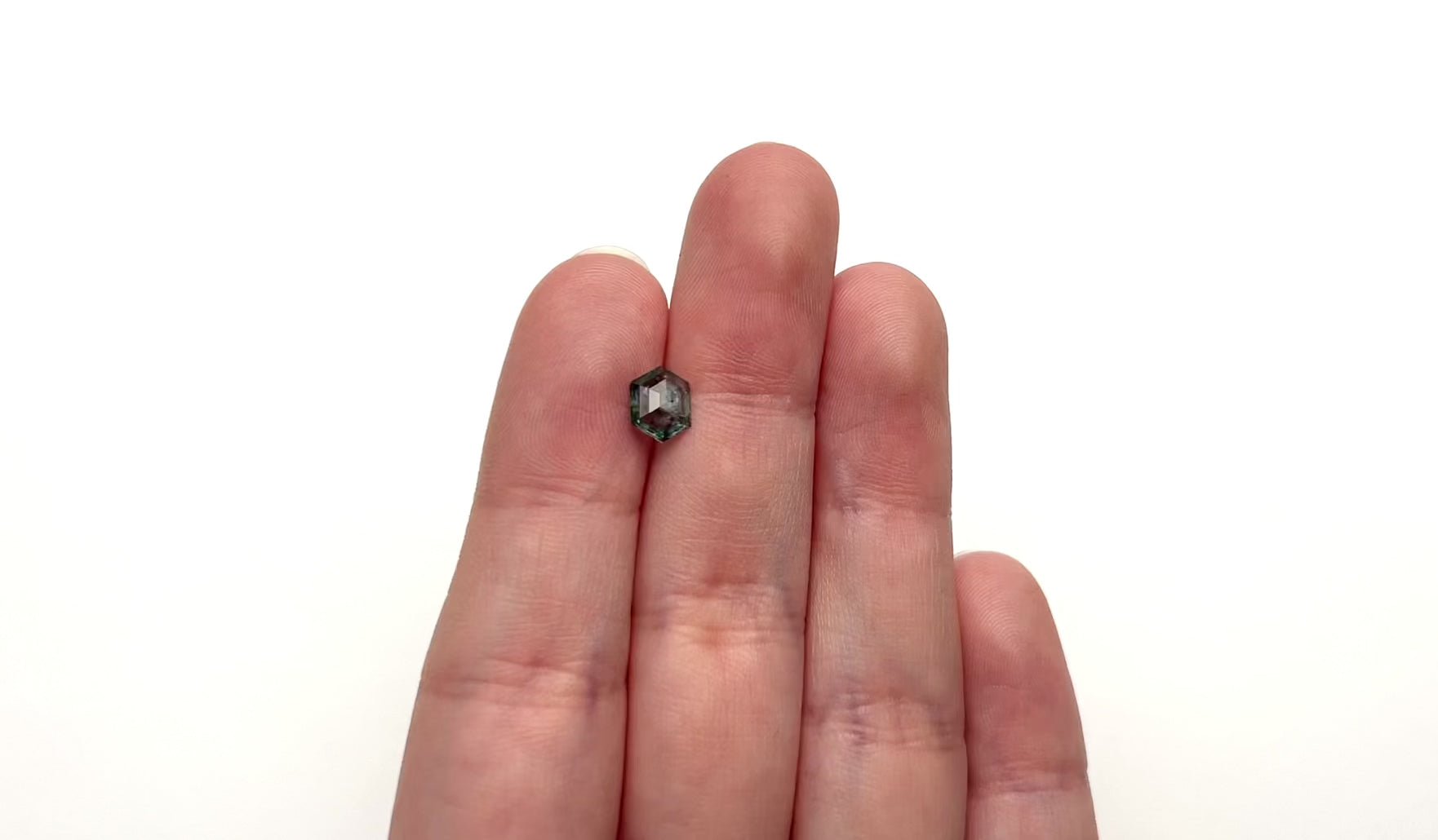 0.95ct 7.55x5.91x2.30mm Hexagon Rosecut Sapphire 22266-48