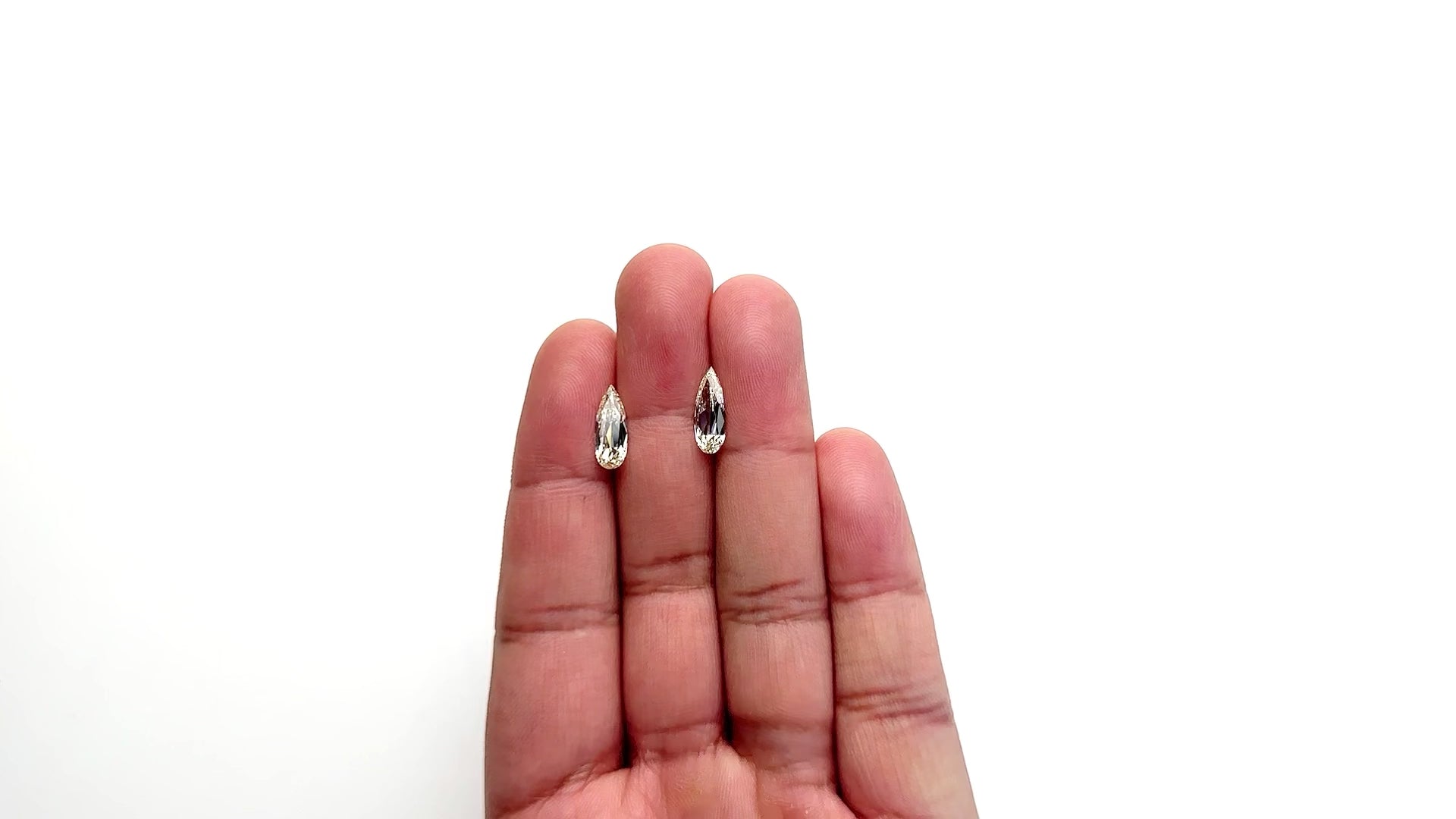 3.02cttw 2pc 13.04x5.09x2.99mm 12.95x5.04x3.21mm GIA M-N Pear Brilliant Matching Pair 27401-01