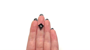5.49ct 14.19x11.74x5.63mm GIA Fancy Dark Grey Kite Step Cut 27234-01