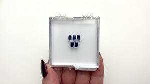 2.25cttw 5pc 5.5x3.5mm Cut Corner Rectangle Step Cut Sapphires 27722-01