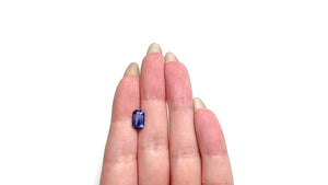 3.08ct 9.89x6.23x4.46mm Cut Corner Rectangle Step Cut Sapphire 28235-01