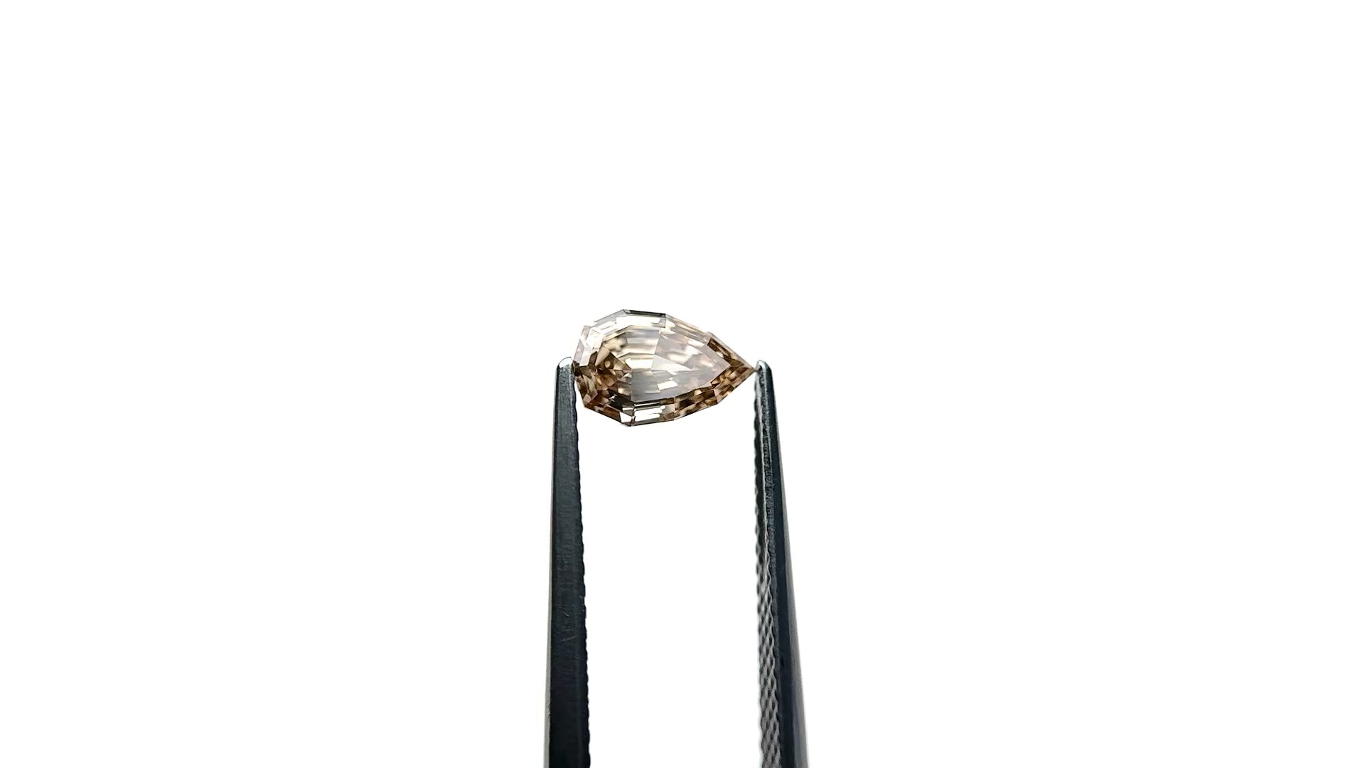 1.07ct 8.54x5.34x3.34 VS2 Fancy Orangey Brown Geo Pear Step Cut 28053-01