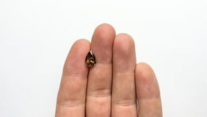 2.50ct 11.97x7.83x4.23mm GIA SI1 Fancy Yellow-Brown Pear Brilliant 🇦🇺 24110-01