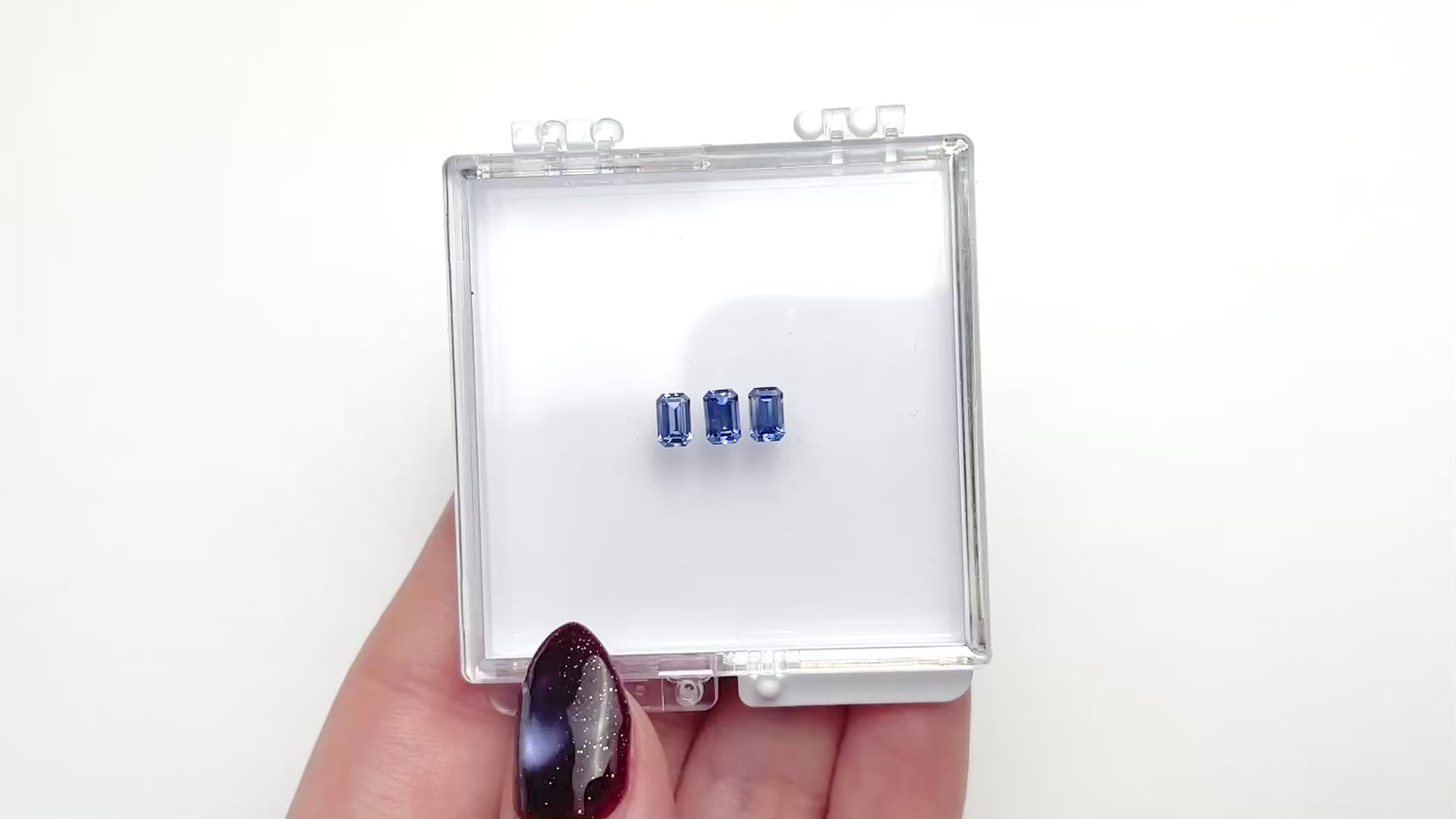 1.39cttw 3pc 5.5x3.5mm Cut Corner Rectangle Step Cut Sapphire 27725-01