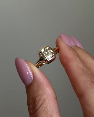 1.51ct Modern Antique Old Mine Cut <br><b> Maggi Simpkins </b> | Cushion Skinny Signet Ring