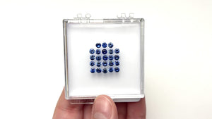 OFFLINE PARCEL 4.93cttw 23pc 3.5mm Round Brilliant Sapphire Parcel 26165-01