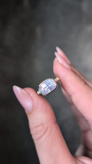 4.11ct Cushion Brilliant Sapphire <br> <b>H&F Jewellery</b> | Horizon Ring