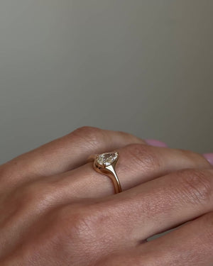 0.70ct Pear Brilliant <br><b> Maggi Simpkins </b> | Pear Skinny Signet Ring