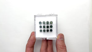 12.94cttw 12pc12.94cttw 12pc Hexagon Step Cut Sapphire Parcel 23498-00