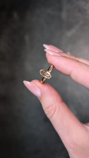 1.05ct Champagne Geo Oval Step Cut <br> <b>H&F Jewellery</b> | Mirage Ring