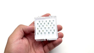 OFFLINE PARCEL 9.02cttw 30pcs 5x3mm Montana Blue and Green Oval Brilliant Sapphires PG-C-M50-2-WO