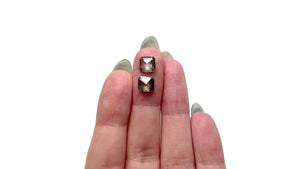 3.10cttw 7.25x7.27x2.85mm Cut Corner Square Rosecut Matching Pair 28343-01