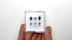 5.59cttw 6pc Geometric Rosecut Sapphire Parcel 20030-04