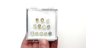 OFFLPAR 9.06cttw 12pc Hexagon Step Cut Sapphire Parcel 23088-28