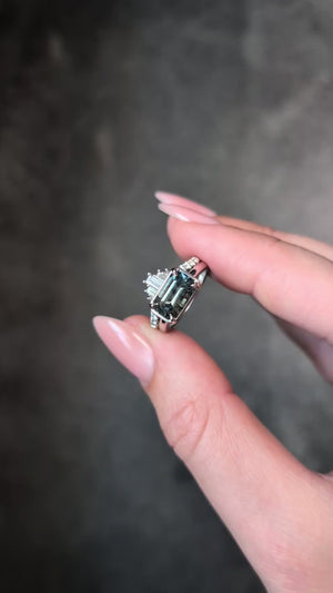 2.61ct Cut Corner Rectangle Step Cut Sapphire <br> <b>H&F Jewellery</b> | Grotto Ring