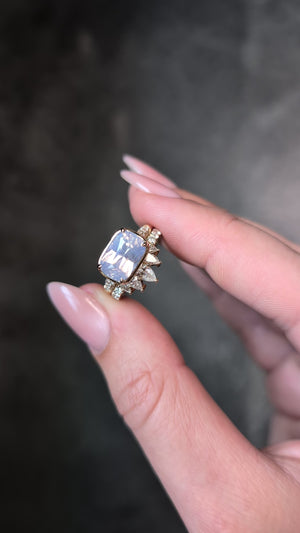 4.11ct Cushion Brilliant Sapphire <br> <b>H&F Jewellery</b> | Horizon Ring