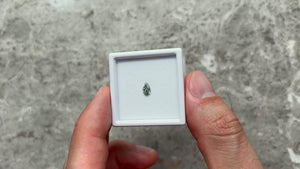 0.45ct 6.80x4.05x2.42mm GIA VVS2 Fancy Greyish Blue Pear Brilliant 24126-01