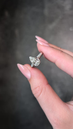 1.66ct Pear Brilliant <br> <b>H&F Jewellery</b> | Icefall Ring