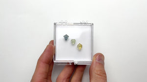 2.83cttw 3pc Geometric Portrait Cut Sapphire Parcel 23469-24