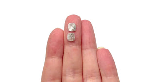 3.22cttw 2pc 6.67x6.61x4.21mm 7.10x7.30x4.48mm Polished Raw Diamond Matching Pair 🇨🇦 27959-01