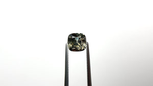 1.52ct 6.57x6.49x4.47mm GIA I1 Fancy Dark Greenish Grey Modern Antique Old Mine Cut 23891-01