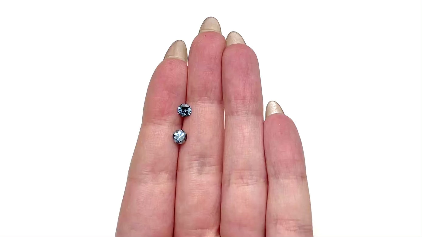 1.27cttw 2pc 5.10x5.08x3.12mm 5.33x5.32x3.54mm Round Brilliant Sapphire Matching Pair 26556-37