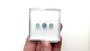 OFFLPAR 2.68cttw 3pc Mixed Shape Step Cut Sapphire Parcel 24182-01