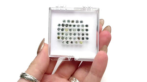 OFFLINE PARCEL 8.59cttw 42pc 3.5mm Round Brilliant Sapphire Parcel 23448-06