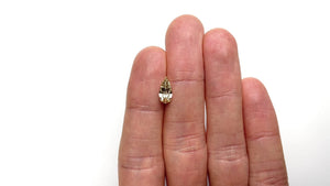1.28ct 11.21x5.51x3.23mm GIA VVS1 Fancy Yellow-Brown Geo Pear Step Cut 🇿🇦 26112-01