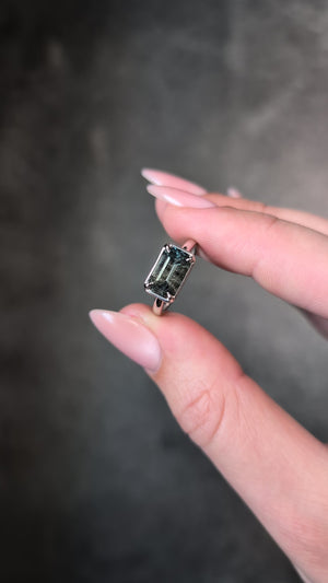 2.61ct Cut Corner Rectangle Step Cut Sapphire <br> <b>H&F Jewellery</b> | Grotto Ring