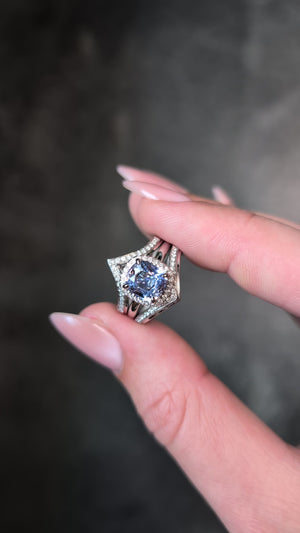 2.18ct Cushion Brilliant Sapphire <br> <b>H&F Jewellery</b> | Monsoon Ring