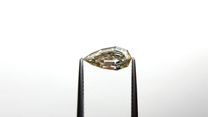1.28ct 11.21x5.51x3.23mm GIA VVS1 Fancy Yellow-Brown Geo Pear Step Cut 🇿🇦 26112-01