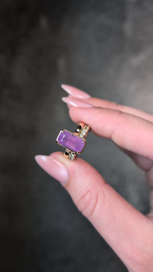 4.01ct Cut Corner Rectangle Brilliant Sapphire <br> <b>H&F Jewellery</b> | Tempest Ring