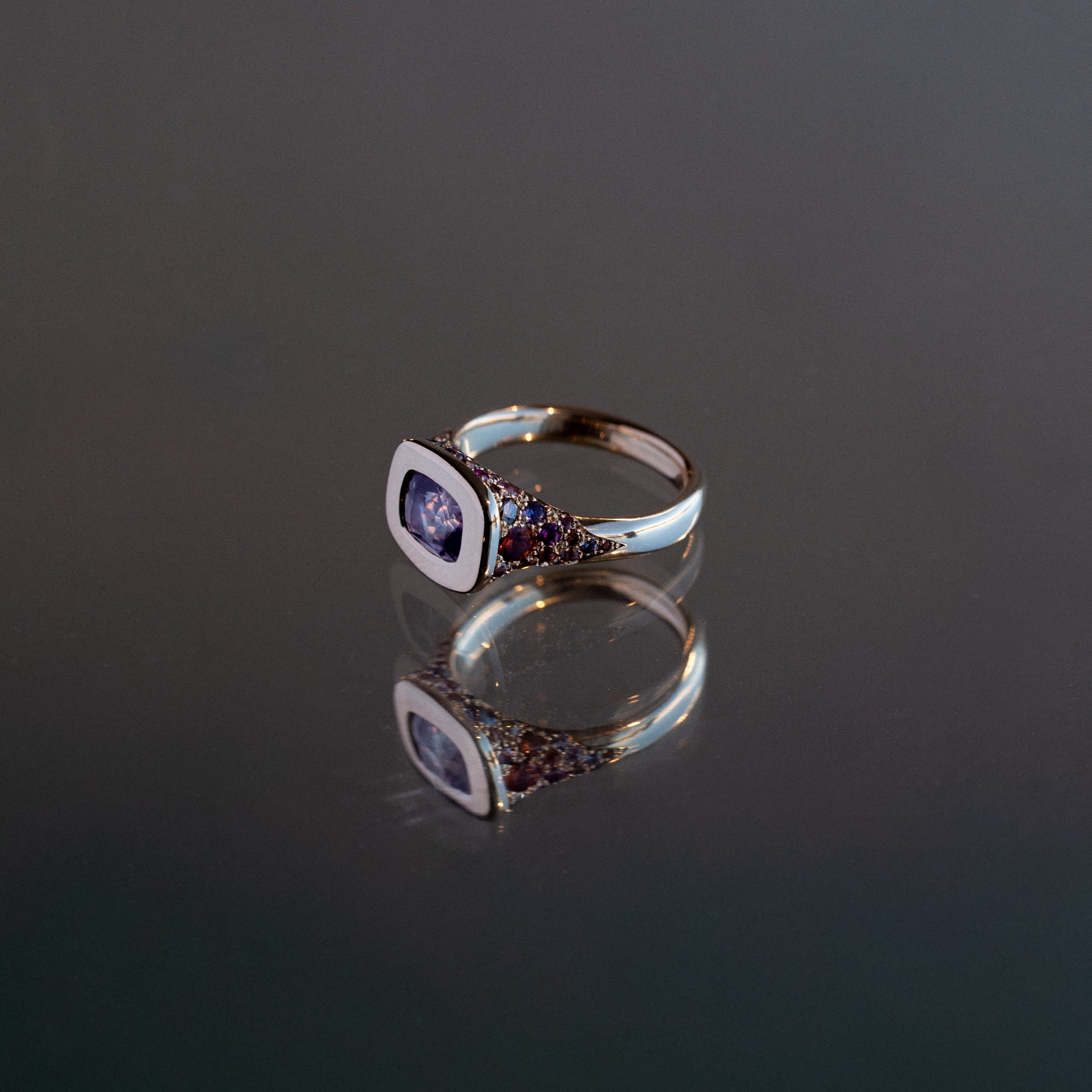 1.74ct Cushion Brilliant Sapphire <br><b> Rokosz x Misfit x Everywhere Taos </b>| Sapphire Ring Collab