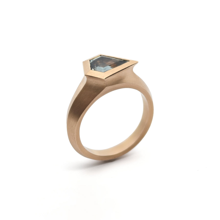 McCaul | Aegis Ring <br> 1.18ct Shield Step Cut Sapphire