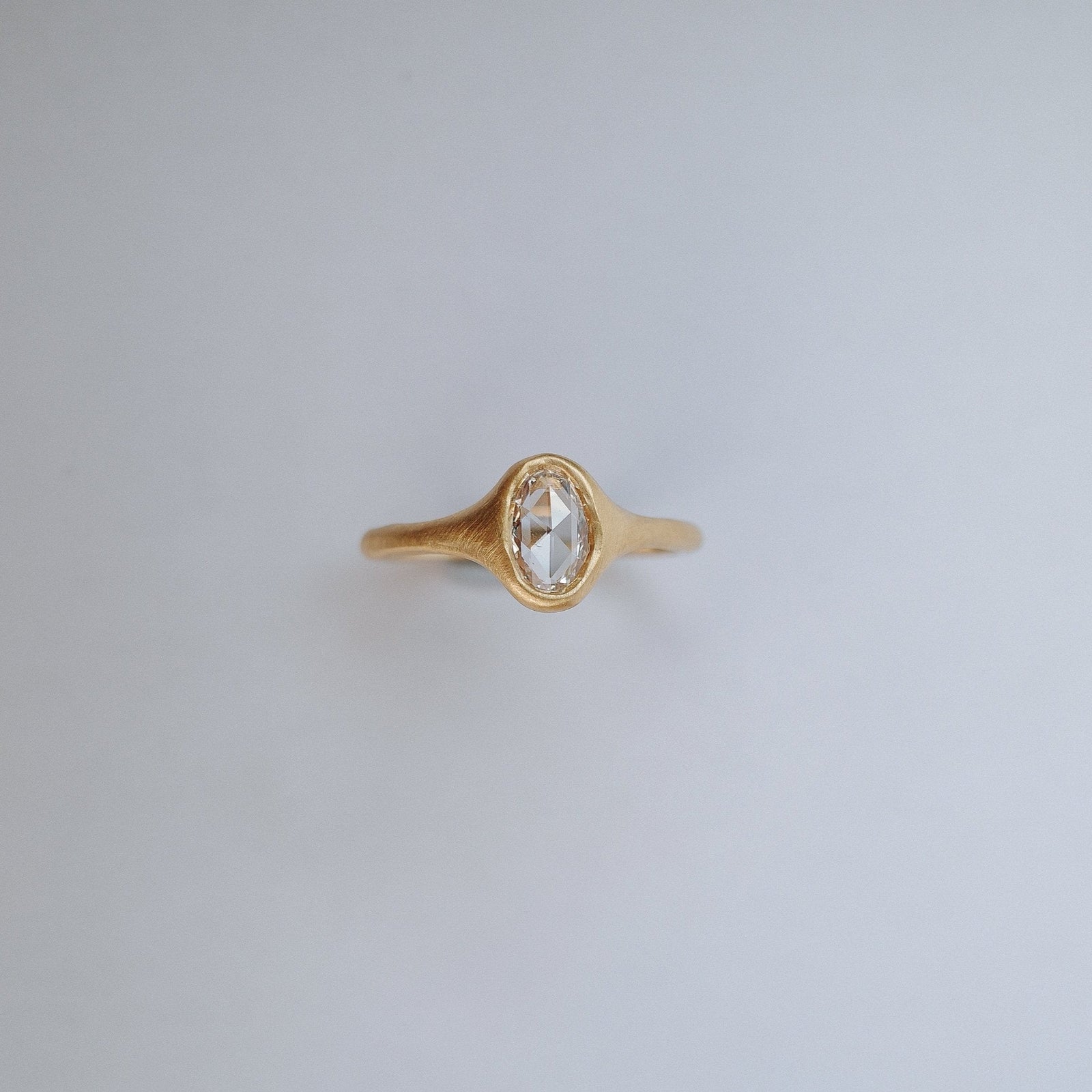 0.32ct Oval Rosecut <br> <b>We Are Arrow </b>| North/South Rosecut Diamond Signet