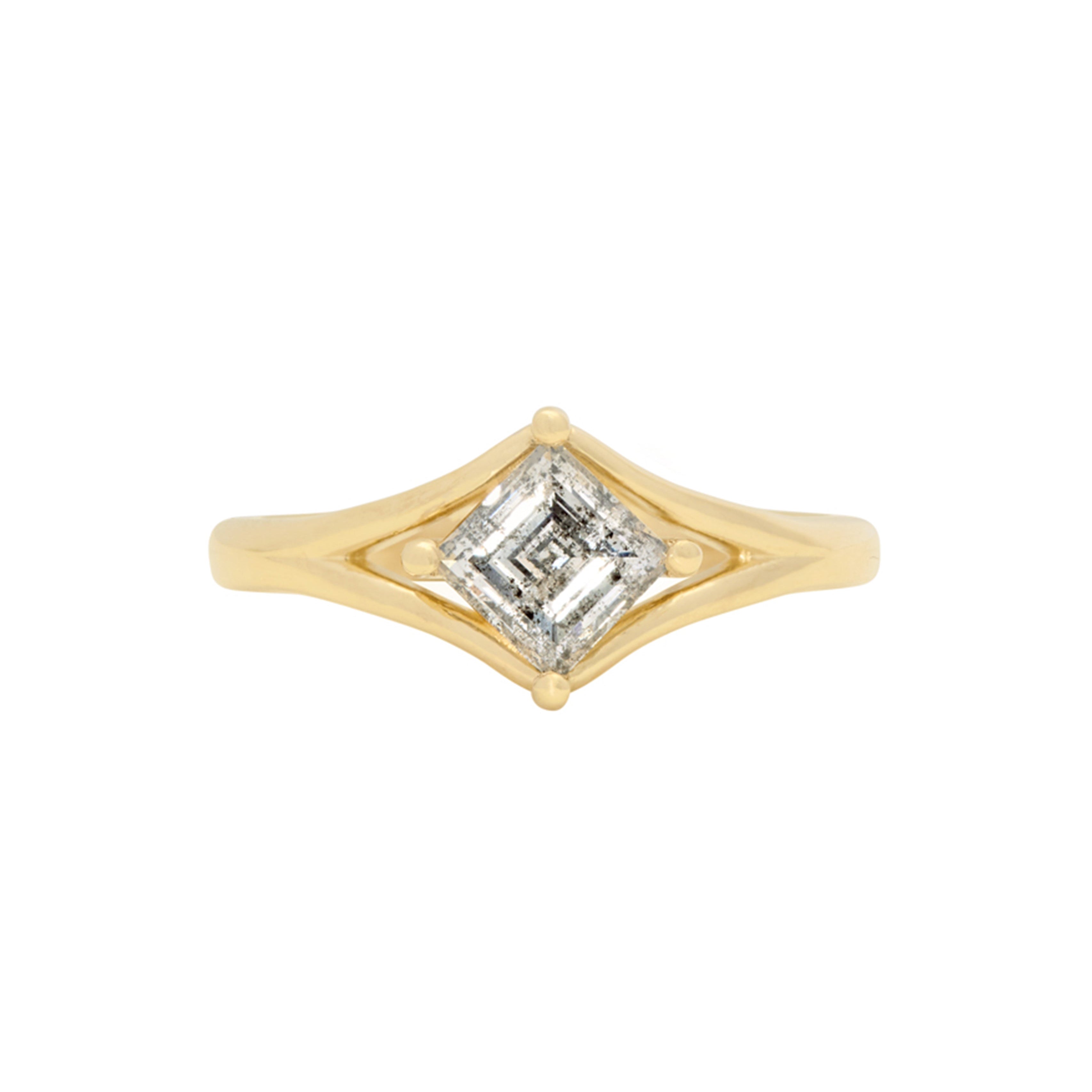 0.87ct Carré Step Cut <br><b> Emily Warden Designs </b>| Split Shank Ring