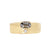 1.04ct Cut Corner Rectangle Step Cut Sapphire <br><b> Emily Warden Designs </b>| Teal Sapphire Cigar Band